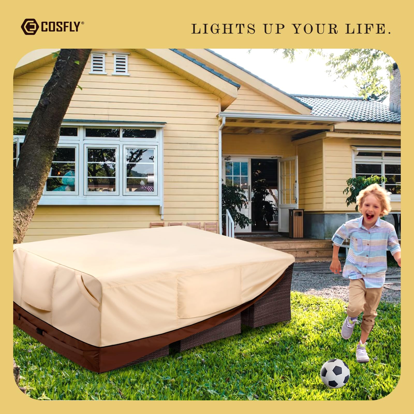 COSFLY durable rectangular table cover designed for year‑round use