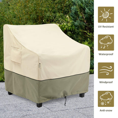 COSFLY patio chair cover with buckle straps stays secure in windy weather