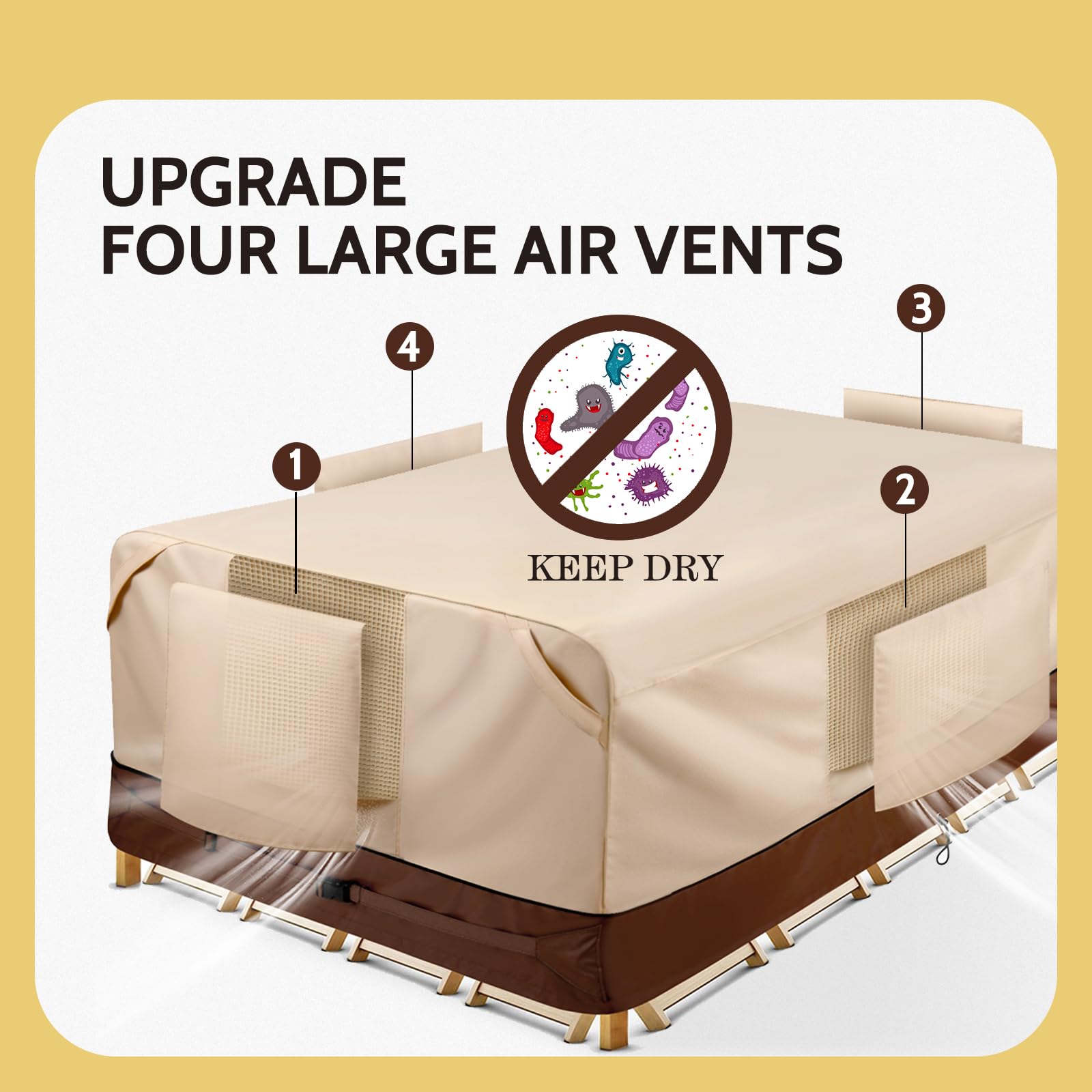 COSFLY versatile outdoor cover shielding benches and loveseats
