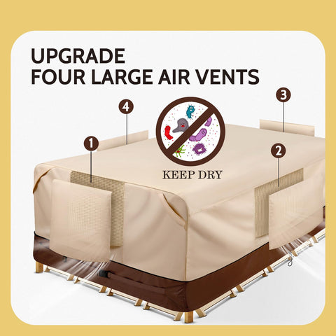 COSFLY versatile outdoor cover shielding benches and loveseats
