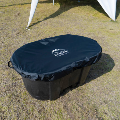 COSFUN black stock tank cover installed for easy setup