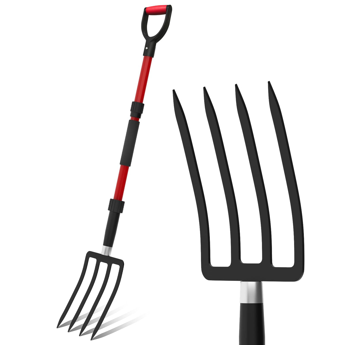 COSITA Pitch Fork 44-inch design for garden tasks and heavy lifting