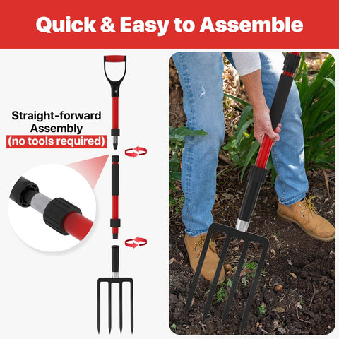 COSITA Pitch Fork in action lifting hay and compost in barn or garden