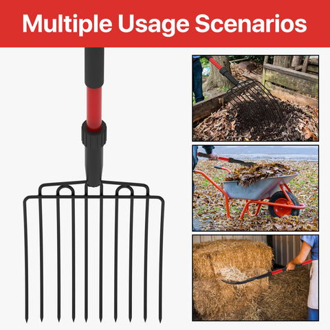 COSITA pitch fork multipurpose tool for mulching and composting tasks.