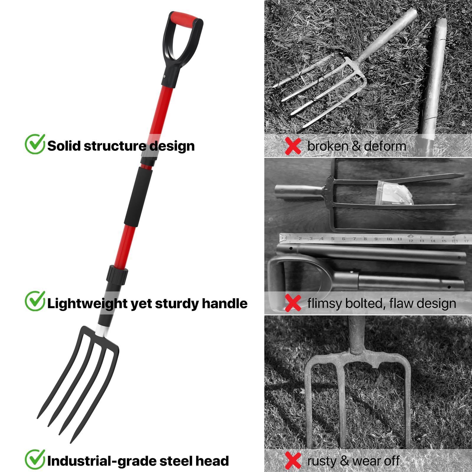 COSITA Pitch Fork reinforced joint prevents wobble for steady operation