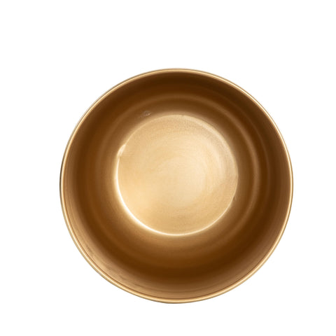 CosmoLiving gold dome planter highlighting the metal construction