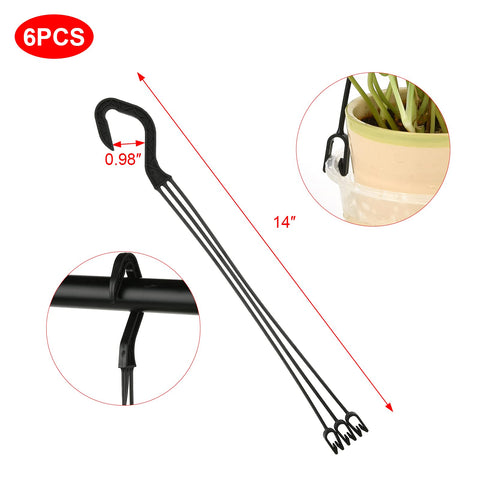 Cosmos plastic hanging hook three-hooks balanced for secure plant display.