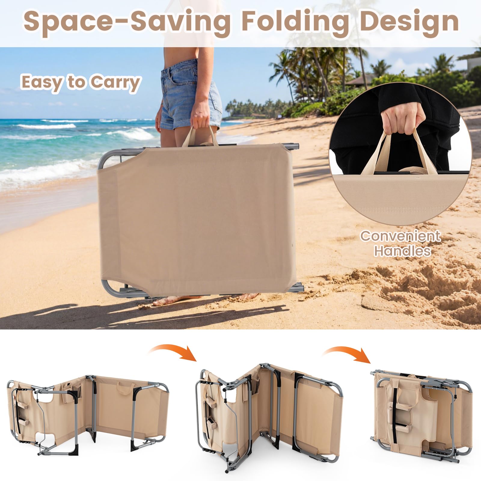 COSTWAY chair uses durable Oxford fabric with a sturdy frame