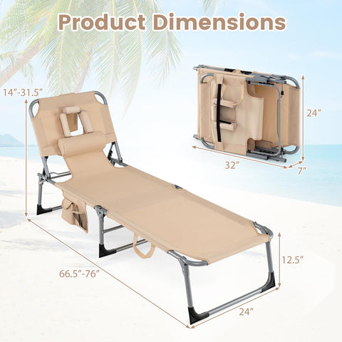 COSTWAY pillow provides head comfort during outdoor relaxation