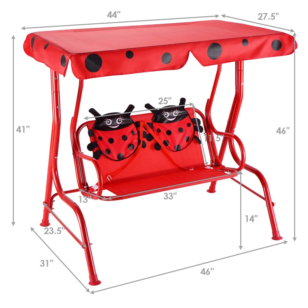 Lightweight Costzon swing frame designed for easy repositioning by kids.