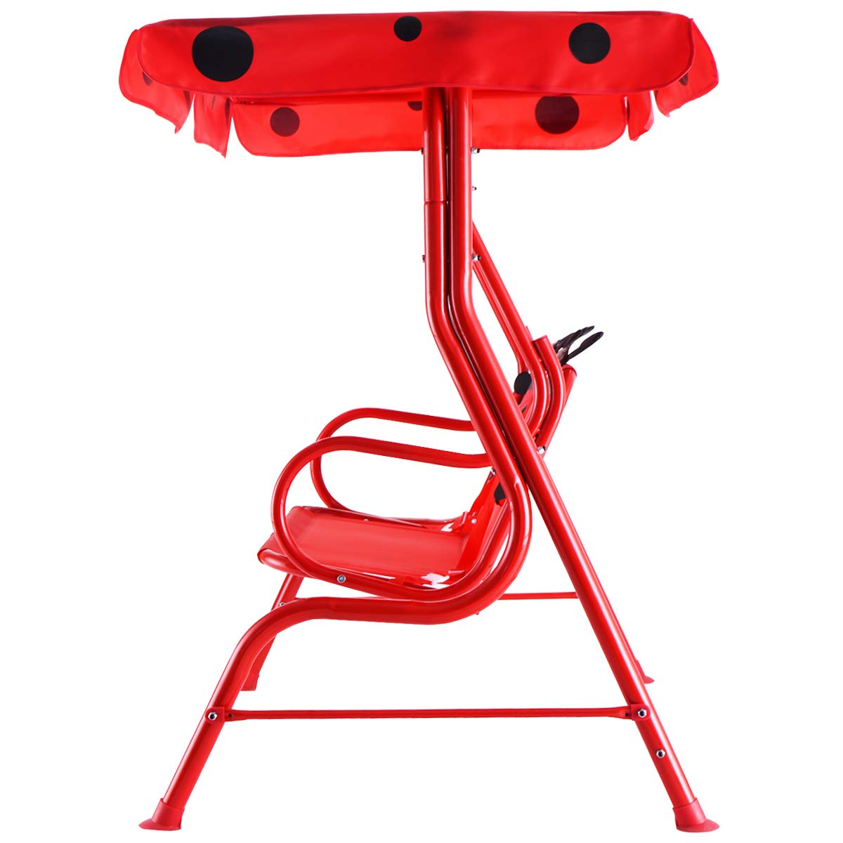 Two-seat capacity suitable for siblings on the Costzon porch swing.