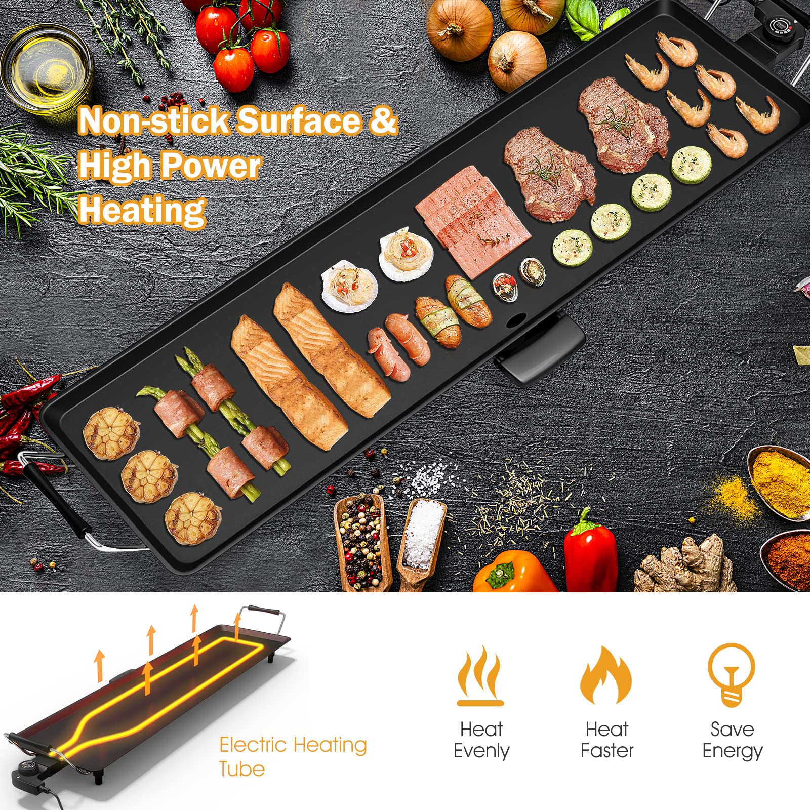 Costzon nonstick surface close-up enables easy release and quick cleanup