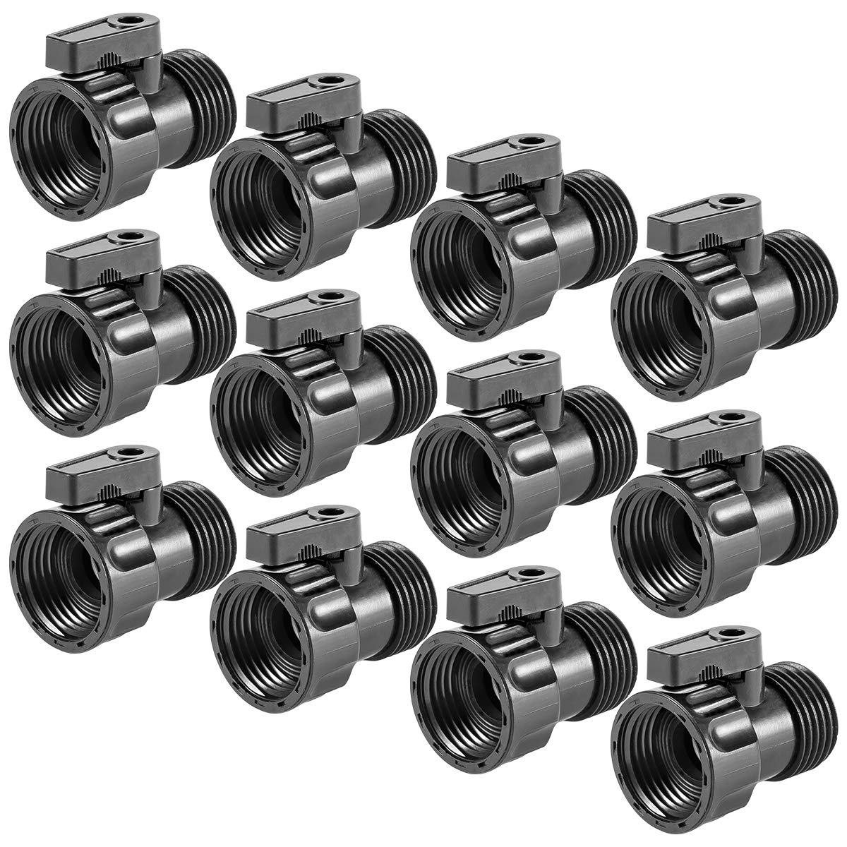 Cosweet 3/4-inch hose shut-off valve close-up demonstrates simple one-hand operation