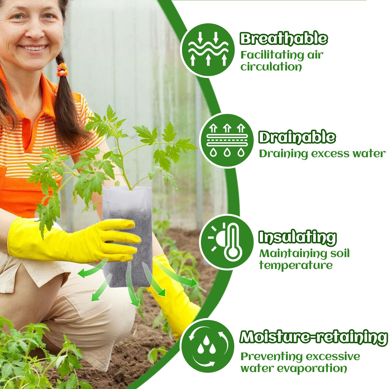 Cosweet insulation and moisture retention protects plants in dry conditions
