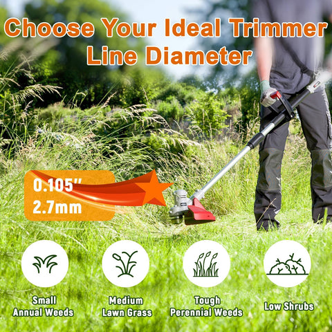 COSY GARDEN TOOLS pentagon-cut trimmer line edge shown for sharper cuts