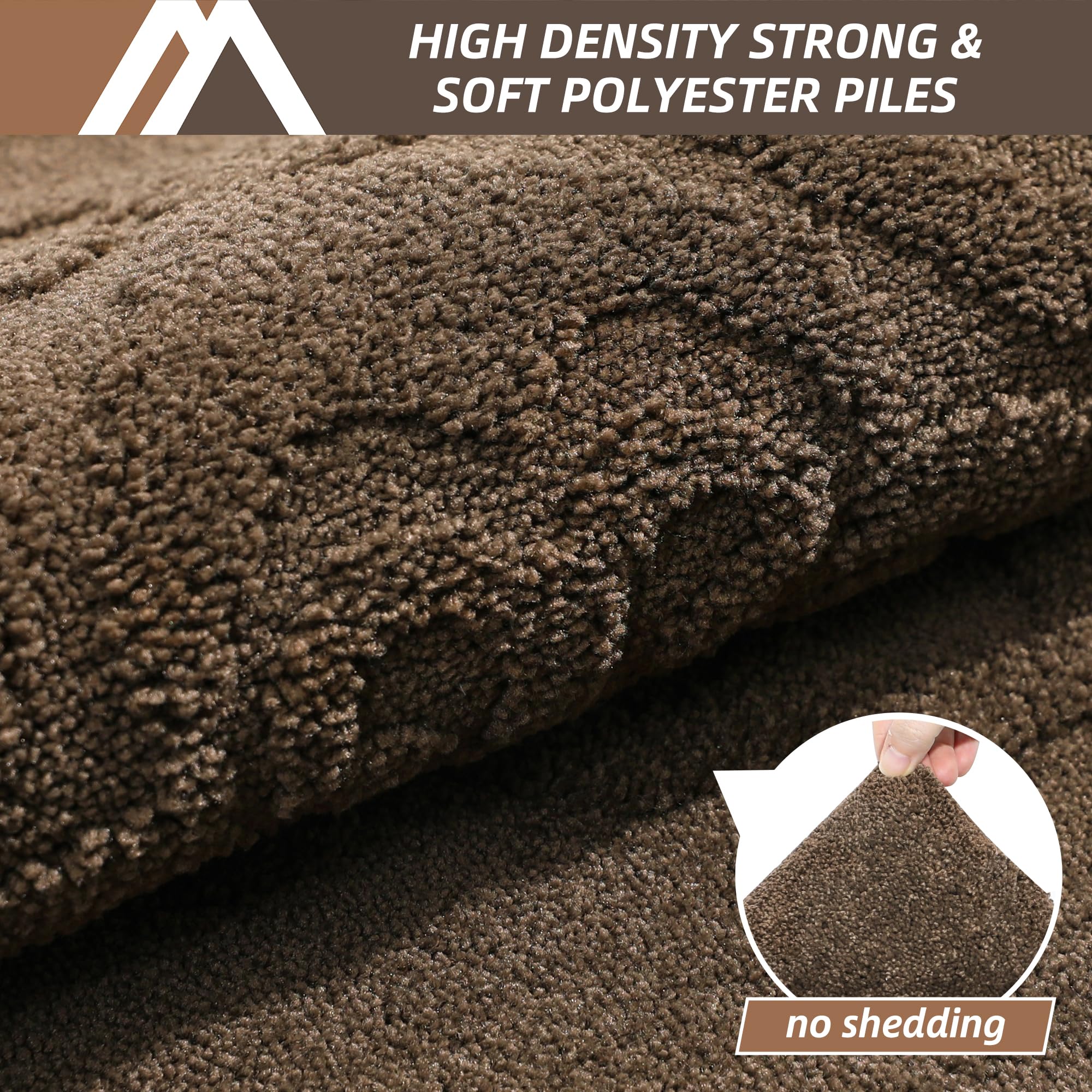 COSY HOMEER 0-45-inch low-pile design allows smooth door clearance.