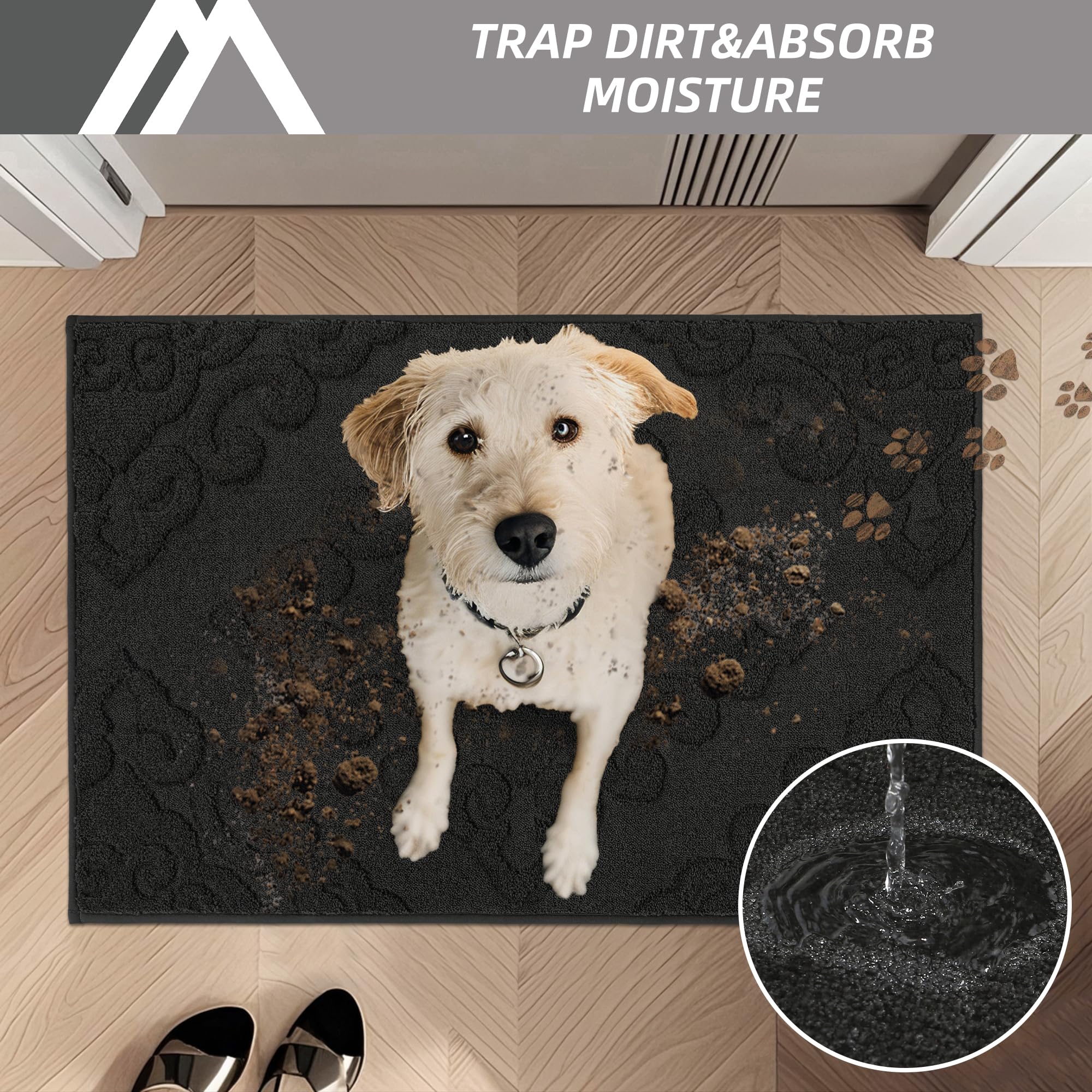 COSY HOMEER door mat with non-slip backing keeps your entry secure