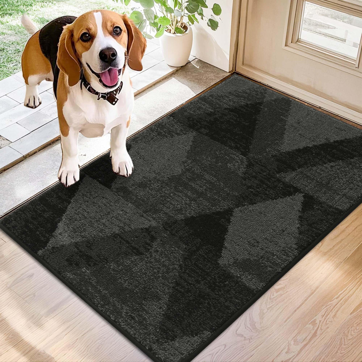 COSY HOMEER entryway rug at the front door traps dirt and moisture for cleaner floors