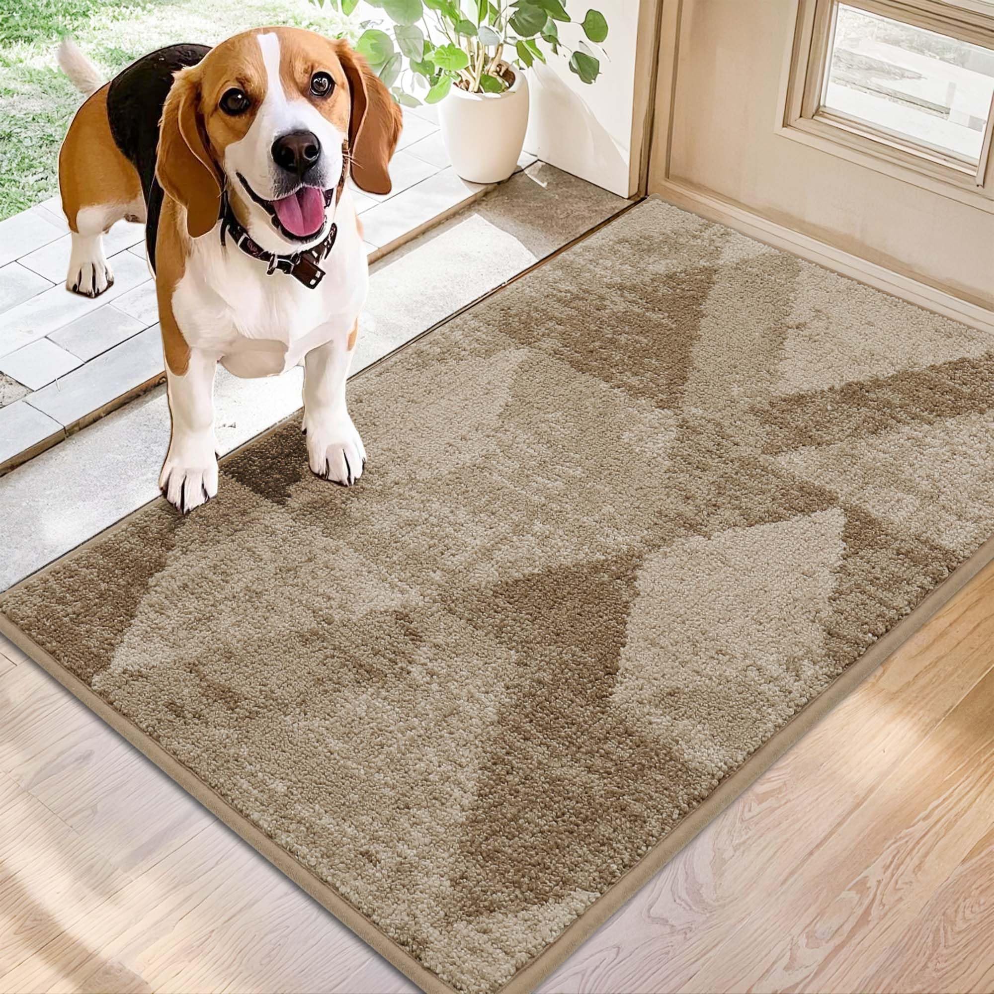 COSY HOMEER entryway rug front door captures dirt at the entrance and keeps floors clean.