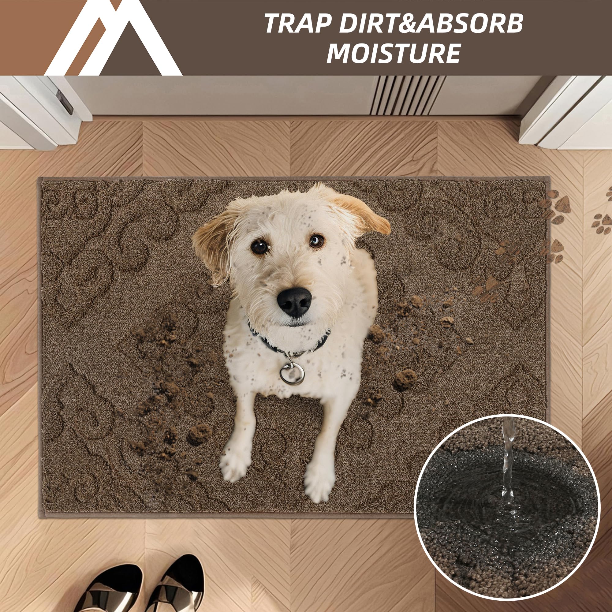 COSY HOMEER non-slip backing ensures a stable mat on floors.