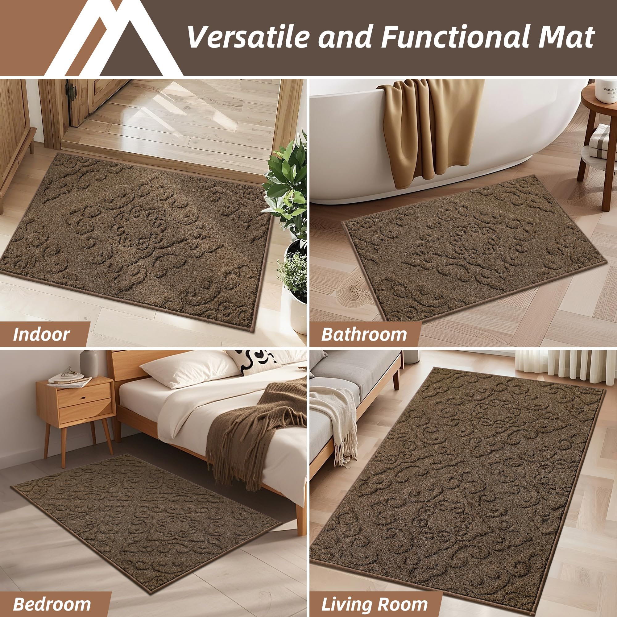 COSY HOMEER pet-friendly rug keeps paws clean and floors protected.