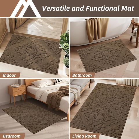 COSY HOMEER pet-friendly rug keeps paws clean and floors protected.