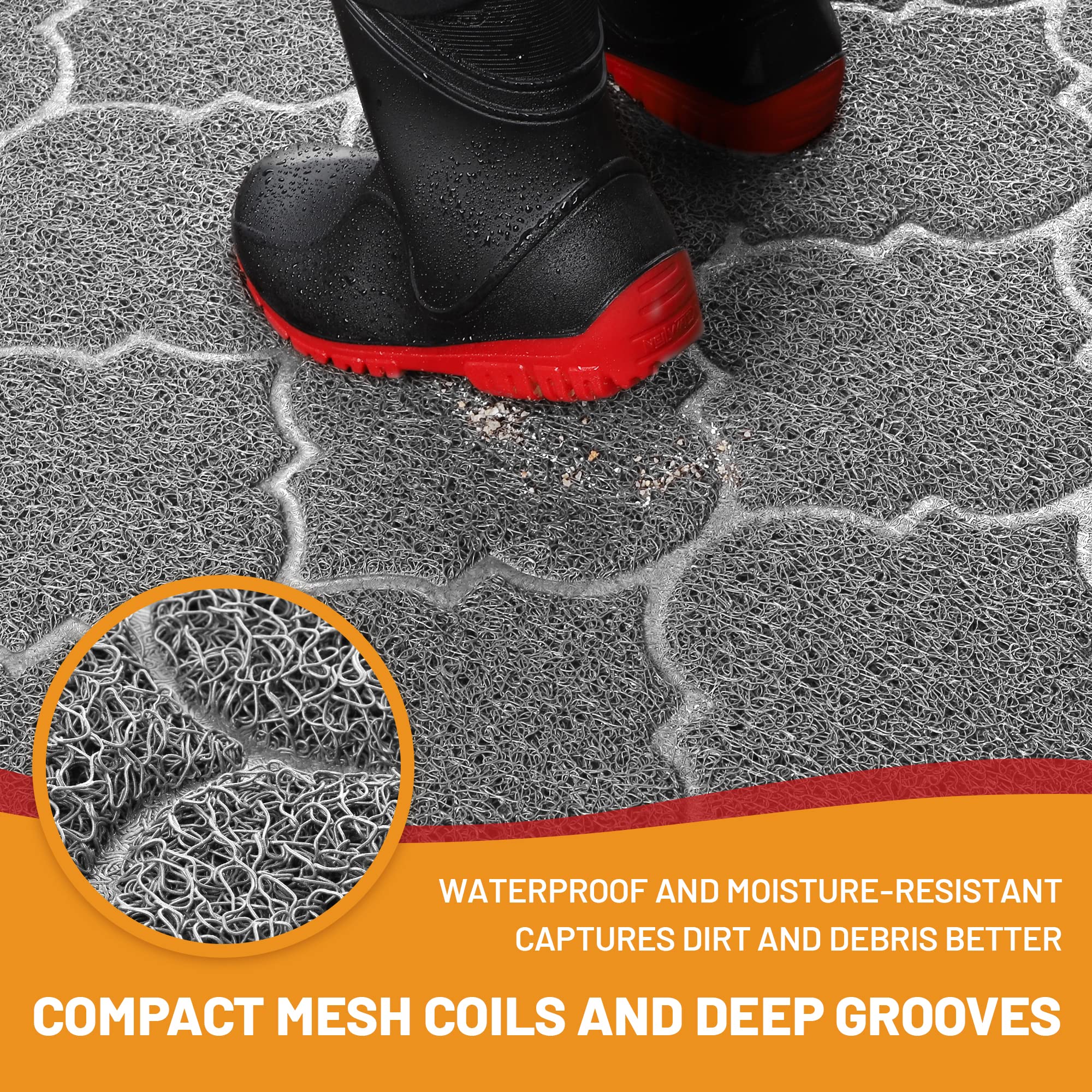 Cosyearn door mat easy to clean with vacuum or shake to remove dirt.