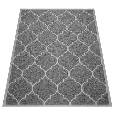 Cosyearn door mat 46x35 grey, front view showing large outdoor entry