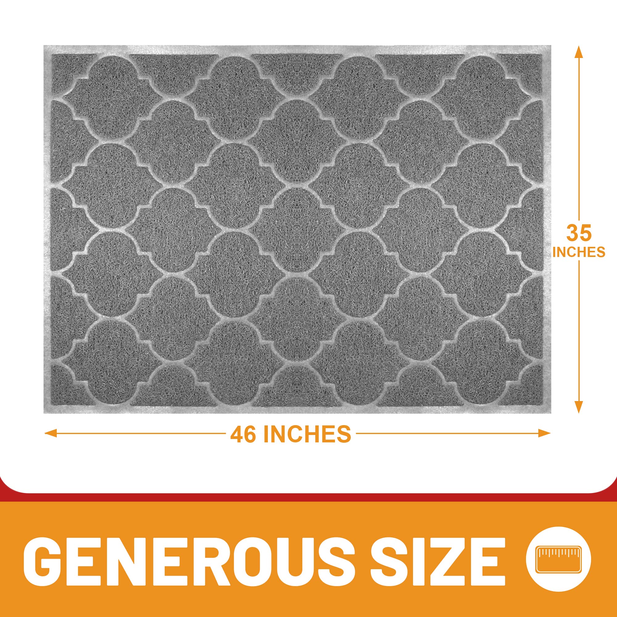 Cosyearn door mat close-up texture, non-slip cushioning and durability