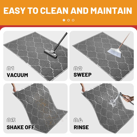 Cosyearn outdoor mat captures mud and debris from shoes before interior entry.