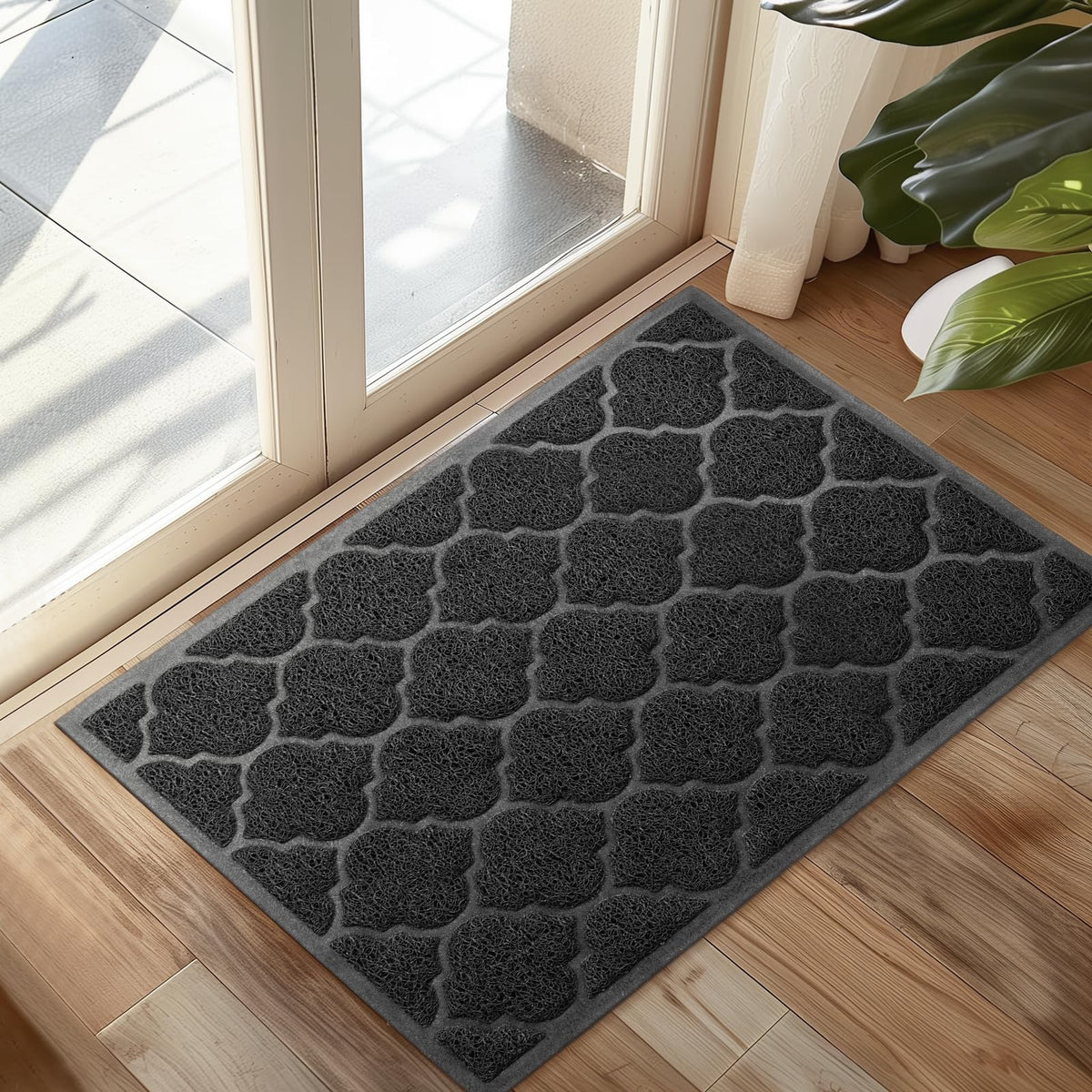Cosyearn outdoor door mat 36x24 front view with low profile for a welcoming entrance