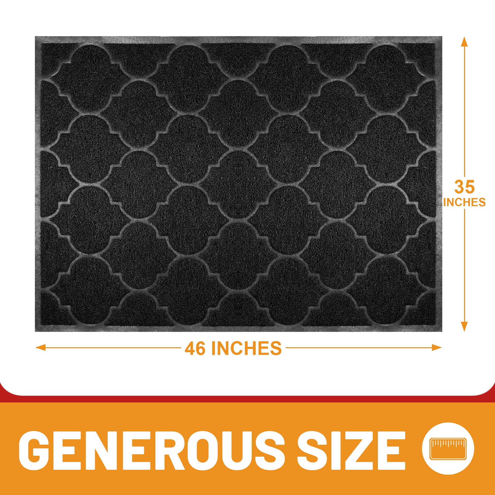 Cosyearn front door mat with non-slip backing enhances safety in high-traffic areas.