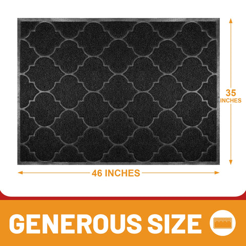 Cosyearn front door mat with non-slip backing enhances safety in high-traffic areas.