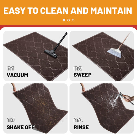 Cosyearn non-slip outdoor indoor mat keeps shoes off and floors clean.