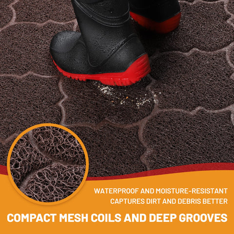 Cosyearn waterproof doormat dries quickly and resists fading in all weather.