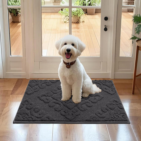 COSY HOMEER dark grey mat fits contemporary foyers and hides dirt.