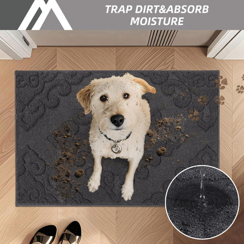 COSY HOMEER door mat entryway traps dirt before you step inside.