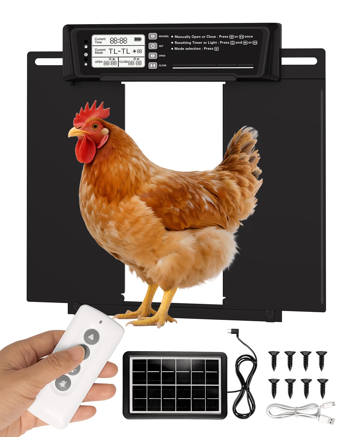Cosyumhy automatic chicken door with solar power for smooth coop access.