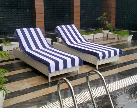 COTTON CRAFT cabana stripe design adds classic coastal style to outdoor chairs