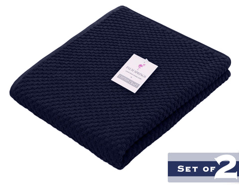 Cotton Craft lounge chair cover shows absorbent cotton terry texture.