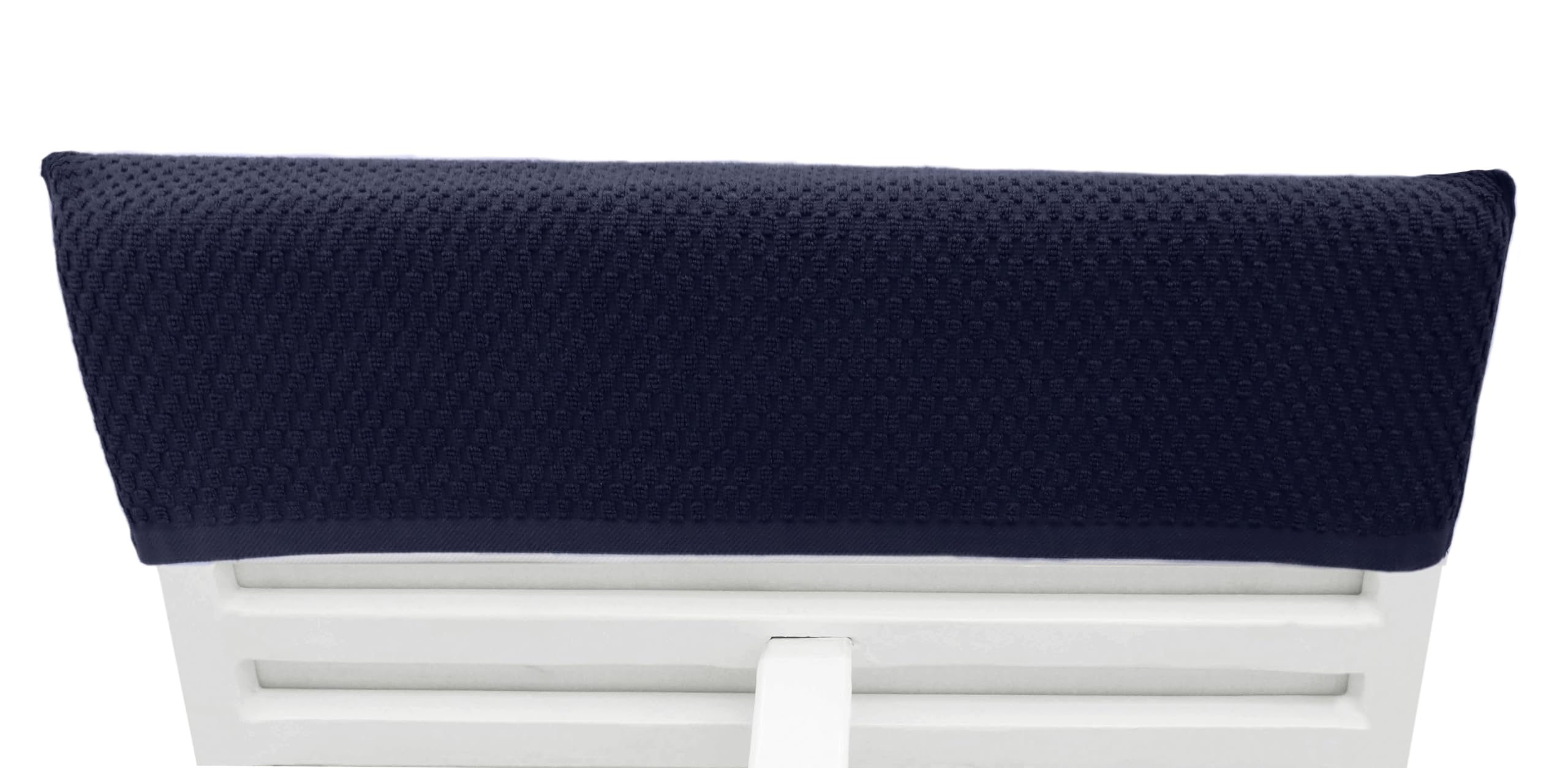 Cotton Craft navy blue pool chair cover with quick-dry performance.