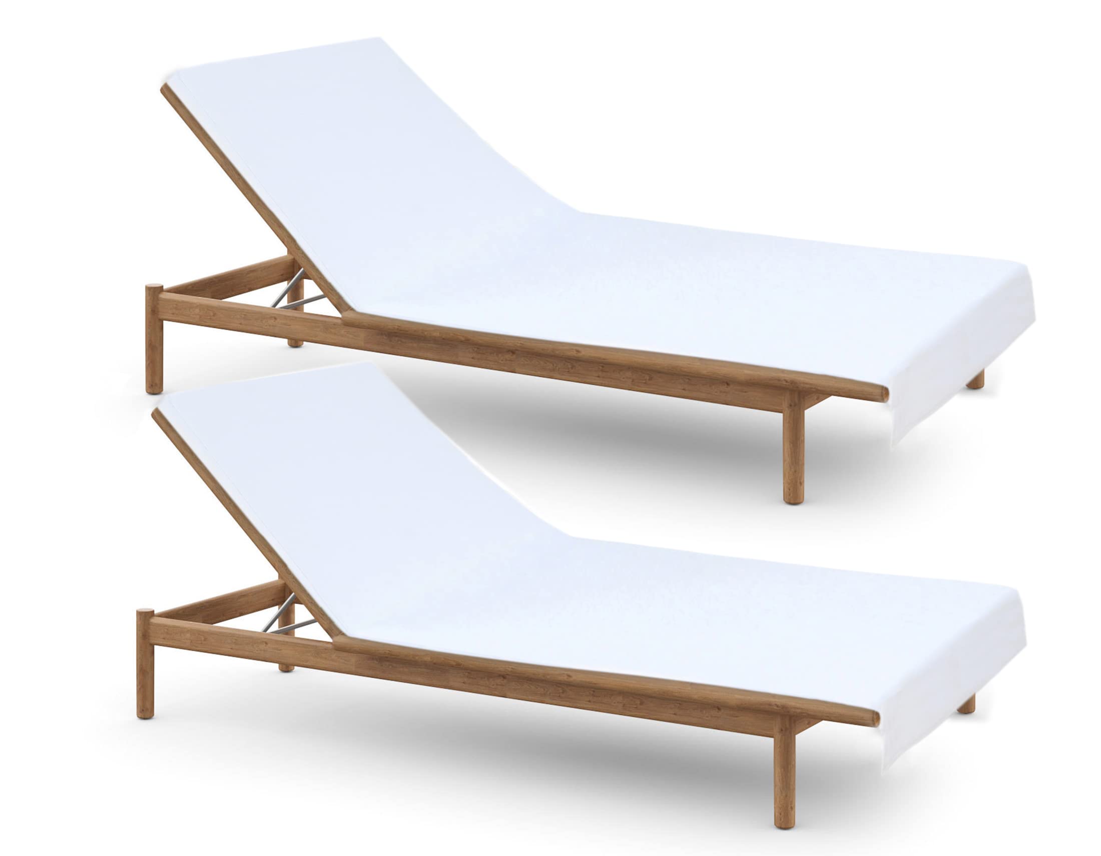 Cotton Craft pool lounge chair cover with top hood pocket designed for secure fit and ease of use.