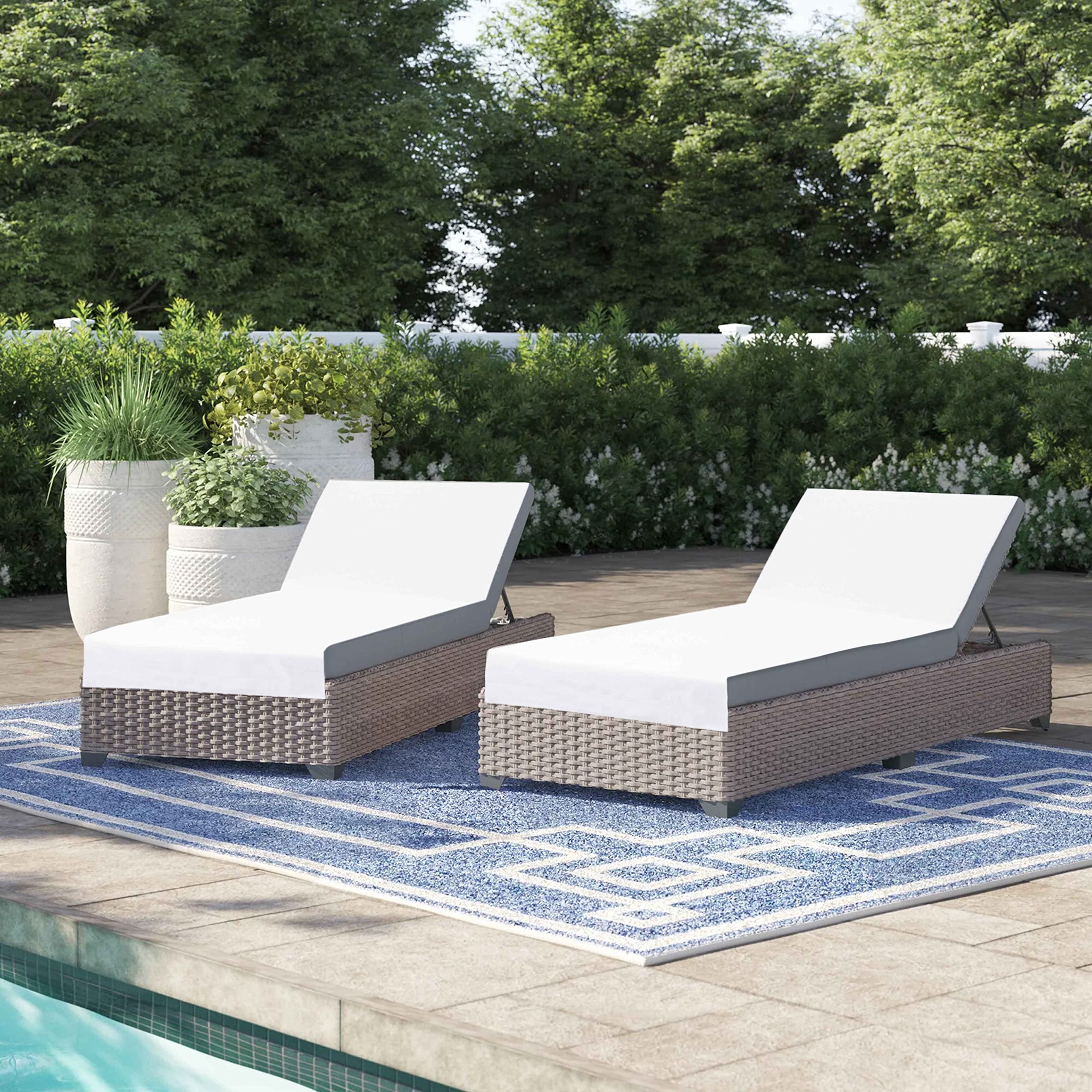 Cotton Craft two-pack pool lounge chair cover set for multiple chairs.