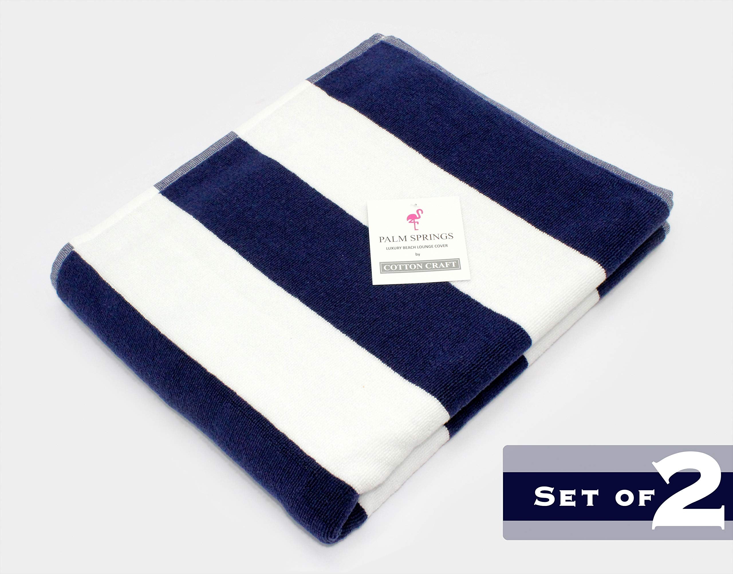 COTTON CRAFT two-pack lounge chair covers ensuring value and easy setup by the pool