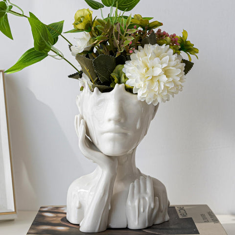 COTYNI planter featuring dry or faux flowers for decorative styling