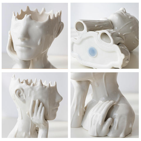 COTYNI face planter suitable for indoor and outdoor use on a shelf or patio