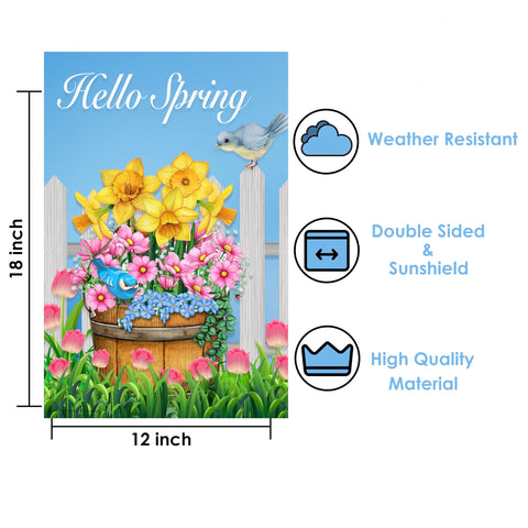 Country Charm Garden Flags summer design adds vibrant color to outdoor space.