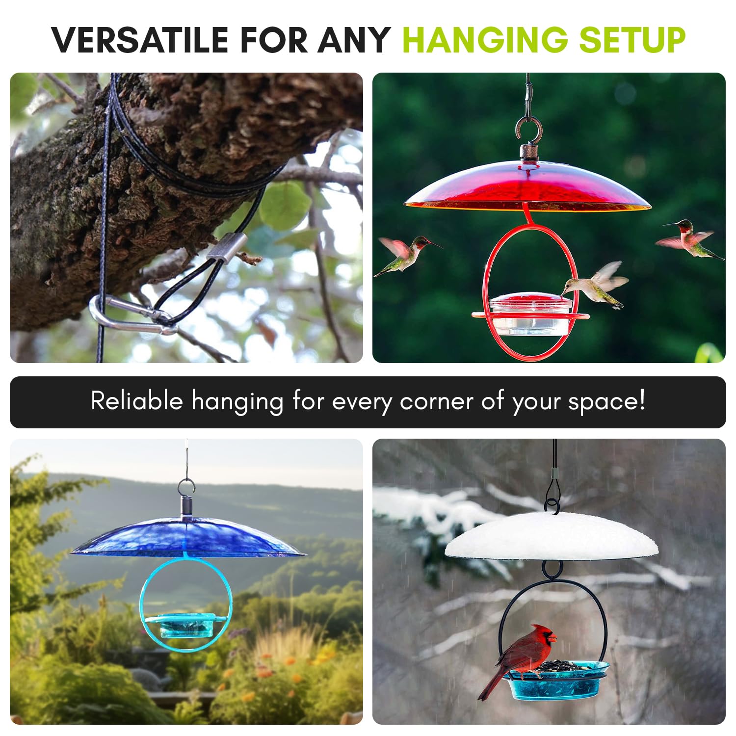 Couronne Co Mosaic Birds M955-200 quick install and reliable feeder support