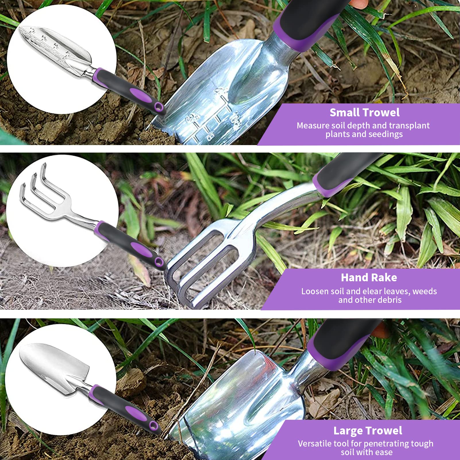 Covacure large trowel close-up for deep planting and precise digging.