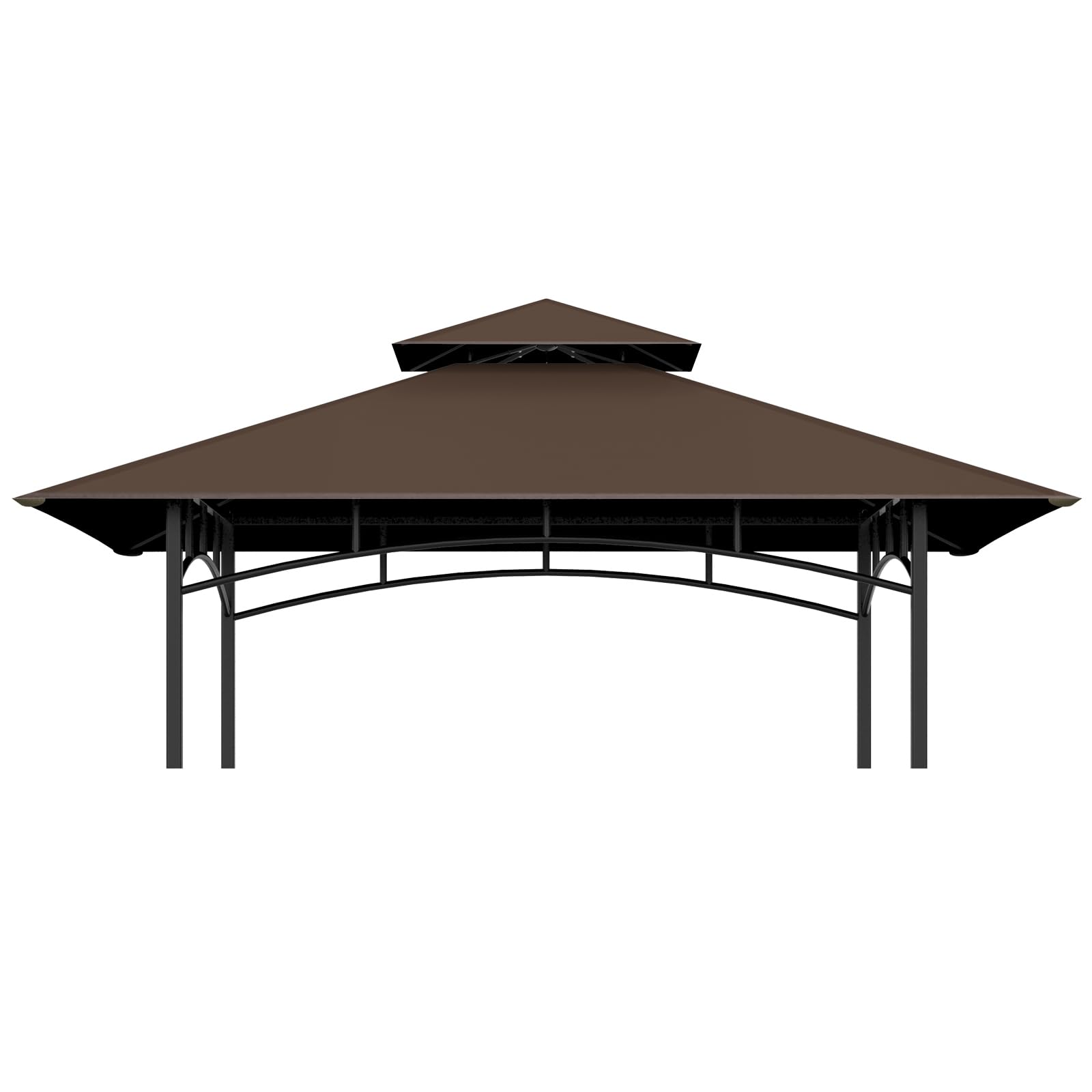 Covboard grill gazebo top 5x8 brown replaceable canopy blocks rain and UV for outdoor cooking